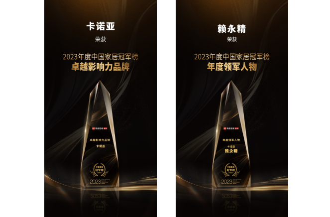 卡諾亞喜獲“卓越影響力品牌”、“年度領(lǐng)軍人物”重磅榮譽