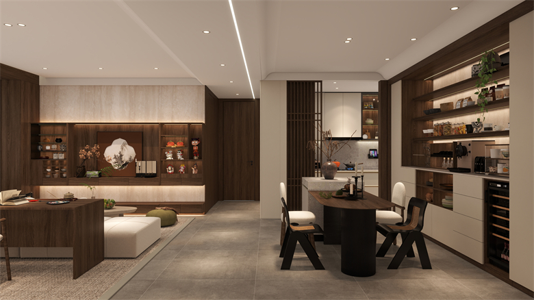 羅亞全屋定制林隱系列：墨韻林隱處，東方雅居生